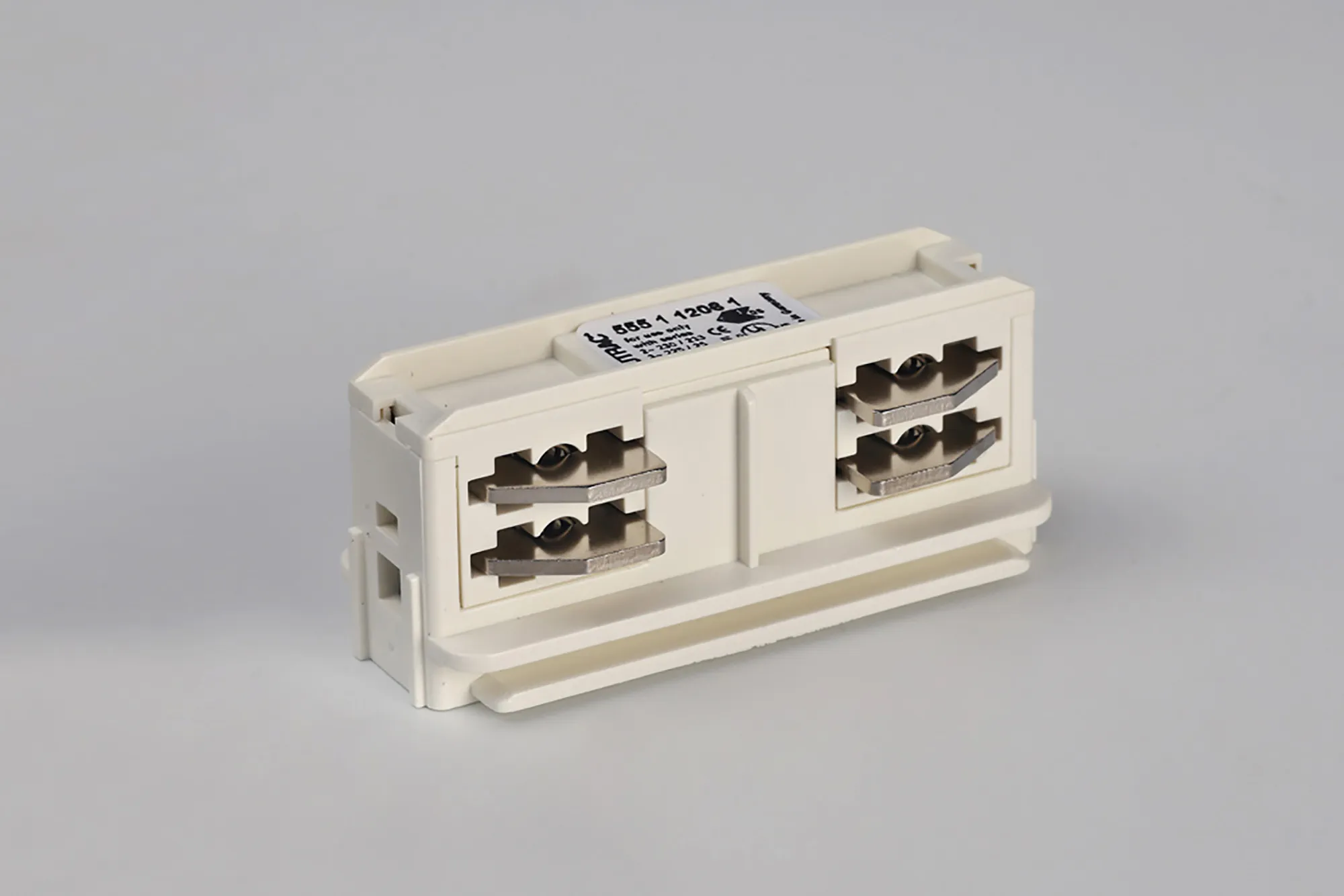 Electrical Straight Coupler 3 Circuit Surface Mounted Track 555 1 1206 6  Eutrac 3 Circuit Surface-RAL9016